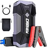 Arrancador de Coche 4500A (hasta 8,0L de Gas o 8,0L de Diésel) 12V Car Jump Starter con Linterna LED