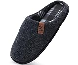 COFACE Zapatillas de Estar en Casa Hombre Invierno Confort Espuma de Memoria con Antideslizante