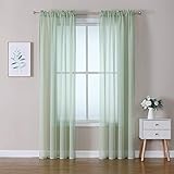 MIULEE Cortinas Poliéster Translucida de Dormitorio Moderno Ventana Visillos Salon para Sala Cuarto