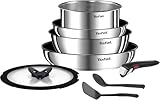 Tefal Ingenio Emotion - Juego de 2 Sartenes 22/28 cm + Cazo 18 cm + Guisera 24 cm + Mango extraíble