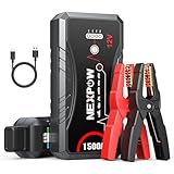 NEXPOW Arrancador de Coches,1500A 12V(para 7.0L de Gasolina o 5.5L de Diésel)