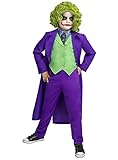 Funidelia Disfraz Oficial de Joker de niño, Incluye chaqueta, chaleco con cuello corbata y pantalón