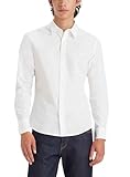 Levi's Long-Sleeve Battery Housemark Slim Camisa, Bright White, Hombre