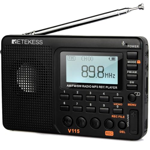 Retekess V115 Radio Portátil Pequeña,FM Am SW