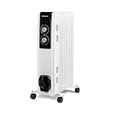 Orbegozo RF 2000, Radiador eléctrico bajo consumo, 2000 W, 3 potencias de calor, 9 elementos