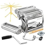 VeoHome Máquina manual de pasta con secador, acero inoxidable, herramienta versátil