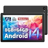 HotLight Tablet 10 Pulgadas Tablet Android 14 8GB RAM+64GB ROM(1TB TF), 1280 * 800 FHD IPS
