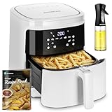 Aigostar White Cube - Freidora de aire 7L 1900W, freidora sin aceite 5 en 1