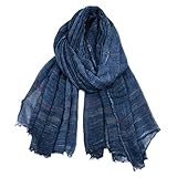 Bufanda de algodón y lino para hombre