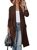 Uusollecy Cardigan Mujer Chaqueta Fina Mujer para Otoño e Invierno Abrigo Informal con Bolsillo