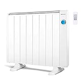 Orbegozo RRE 1510 A, Emisor térmico bajo consumo, 1500 W, 8 elementos reales, mando a distancia