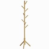 YMYNY Perchero de Madera, Arbol de Pasillo de Pie con 8 Ganchos, Perchero de Pasillo para Sombrero