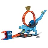 Hot Wheels City Desafío del T-Rex Pista para Coches de Juguete con Lanzador