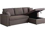 Habitat et Jardin Sofá esquinero Convertible Alain - 3 plazas - Topo
