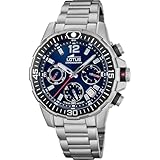 Lotus Reloj Hombre 18977/2 Chrono Caja de Acero Inoxidable 316l Titanio Correa de Acero Inoxidable