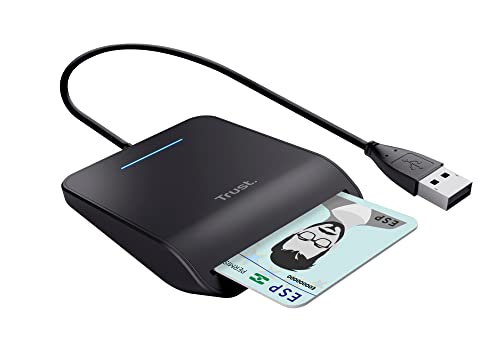 Trust Primo Lector DNI Electrónico USB para la Identificación Personal, Mac y Windows