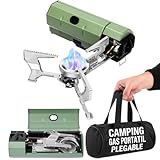 Pure 4Home - Camping Gas Portatil Plegable con Encendido | Hornillo Camping Compacto 2600W
