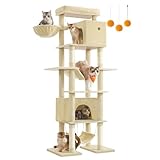 Feandrea Árbol Grande para Gatos, Rascador Multinivel para Gatos XXL, 201 cm de Altura