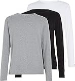 Tommy Hilfiger Hombre Pack de 3 Camiseta de manga largas Basic, Multicolor