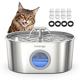 Fuente para Gatos Acero Inoxidable Invengo: Dispensador Automático de 2,2 L para Gatos