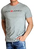 JACK & JONES Jjecorp Logo Tee Ss Crew Neck Noos, Camiseta Hombre, Gris
