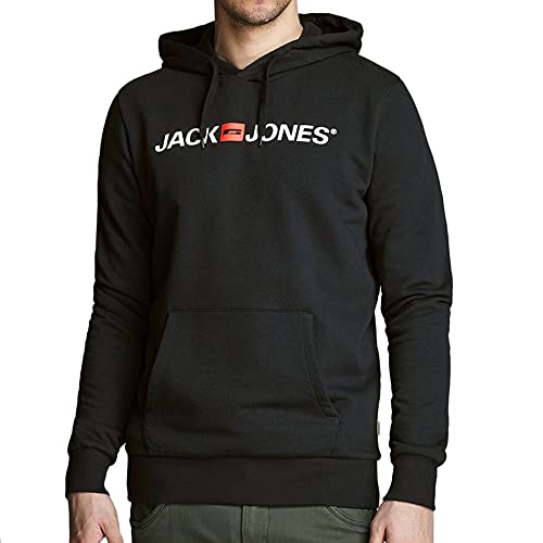 JACK & JONES Sudadera con Capucha Hombre, Negro