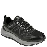 Skechers Urbex, Zapatillas Hombre, Black Duraleather/Mesh/Charcoal Trim, 45 EU