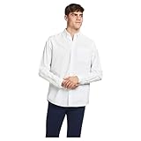 Jack & Jones Jjeoxford Shirt L/S S21 Noos, Camisa Hombre, Blanco, XL