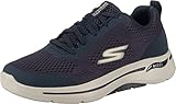 Skechers Go Walk Arch Fit Idyllic, Zapatillas Hombre, Ribete Dorado Sintético Textil Azul Marino