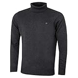 Calvin Klein Hombre CK Rollo de Rollo Cuello Redondo suéter - Charcoal - L