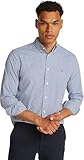 Tommy Hilfiger Camisa Hombre Flex Poplin Gingham Regular Fit, Multicolor (Wedge Blue/Optic White)