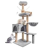 HOMIDEC Rascador para Gatos Árbol para Gatos,145cm Rascador, Torre de Escalada