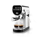 Ufesa Sienna Cafetera Espresso y Capuccino, Presión 20 Bares, Panel Táctil Digital, 1360W