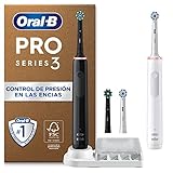 Oral-B Pro 3 Pack De 2 Cepillos de Dientes Eléctricos con Mango Recargable y 4 Cabezales de Recambio