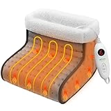 ALLJOY Calentador de Pies Eléctrico para Hombre y Mujer, Protección Contra Sobrecalentamiento
