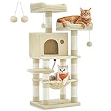 Feandrea Árbol para Gatos de Altura 112 cm, Torre para Gatos, con 11 Postes Rascadores