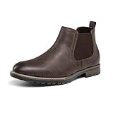 Bruno Marc Botas Chelsea Hombre Vestir Invierno Suela Antideslizante y Tacon de 2.5cm, Marron Oscuro