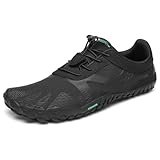 SAGUARO Zapatillas Barefoot unisex Transpirables Antideslizantes Ligeras Negropuro