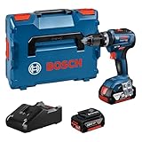 Bosch Professional 18V System - Taladro percutor a batería (Brushless, 55 Nm, 2 baterías x 4.0 Ah)