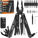 BIBURY Multiherramienta de alicates, navaja multiusos de acero inoxidable con tijeras
