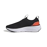 adidas Hombre Cloudfoam GO Sock Shoes, Core Black/Cloud White/Solar Red