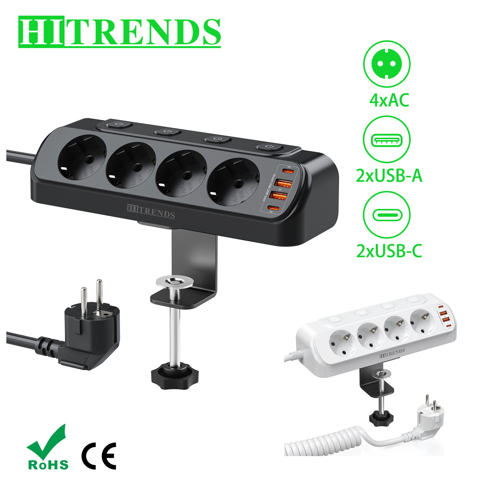 Nuevos enchufes modulares de escritorio con enchufe europeo