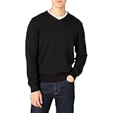 Amazon Essentials Jersey con Cuello en V (Disponible en Tallas Grandes y Altas) Hombre, Negro