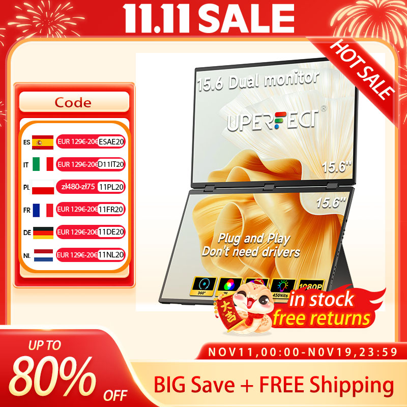 Uperfect Delta 15.6 Pulgadas De Doble Pantalla