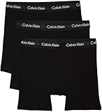 Calvin Klein Pack de 3 Calzoncillos Bóxer para Hombre Tejido Elástico, Negro