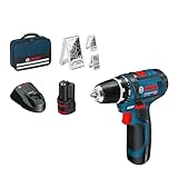Bosch Professional 12V System atornillador a batería GSR 12V-15 (incl. 2 baterías de 2,0, cargador)