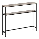 VASAGLE Mesa de Consola de 2 Niveles, Mesa Auxiliar con 2 Estantes, 20 x 100 x 80 cm