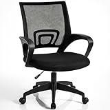 T-LoVendo - Silla de Oficina o Escritorio ergonómica con Soporte Lumbar, Malla Transpirable