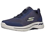 Skechers Go Walk Arch Fit Idyllic, Zapatillas Hombre, Ribete Dorado Sintético Textil Azul Marino