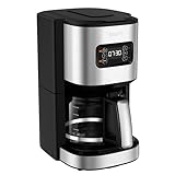 Krups First – Cafetera de filtro 1,25 L, acero inoxidable, temporizador 24 horas